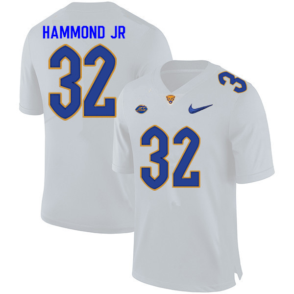 Men #32 Rodney Hammond Jr. Pitt Panthers College Football Jerseys Sale-White